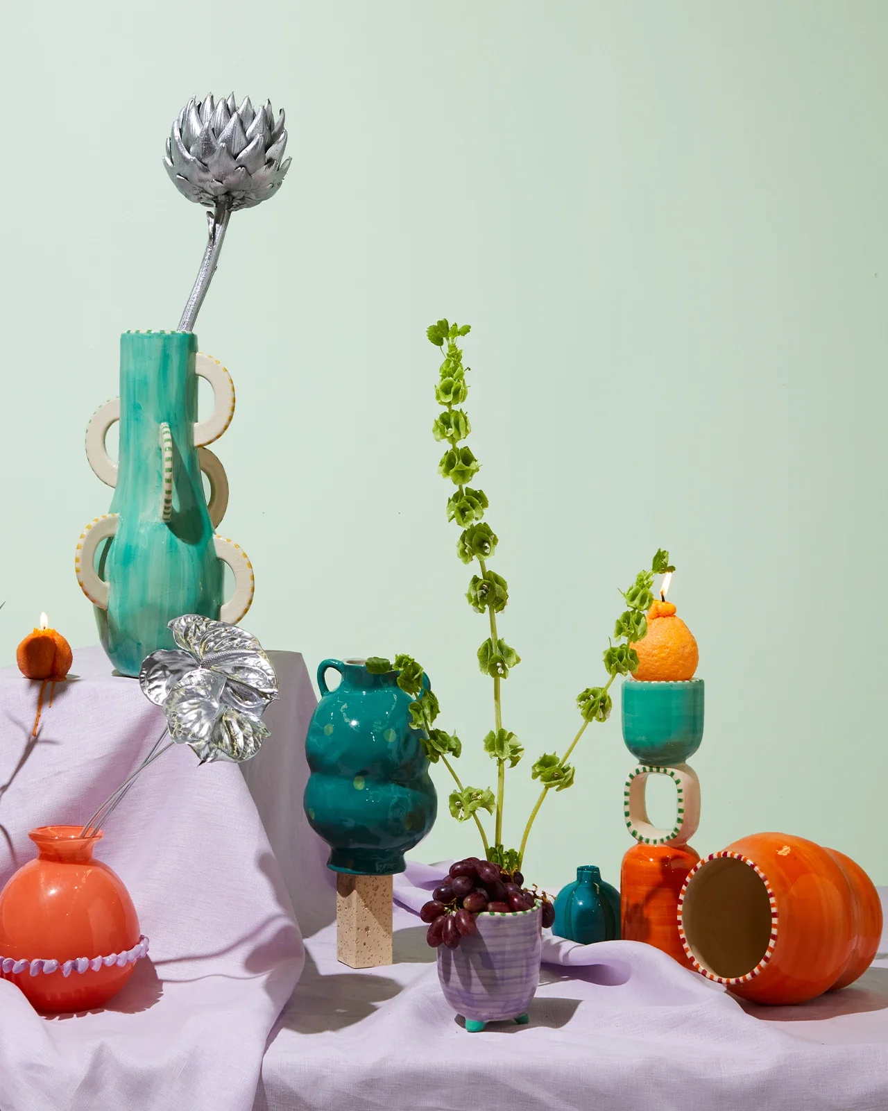 Cabana Tall Vase Aqua - Image 3