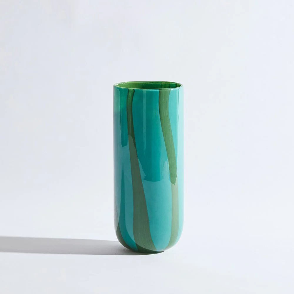 Candy Teal Cylinder Vase