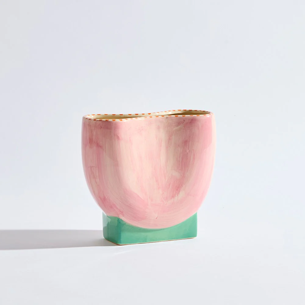Ipanema Pink Wide Vase