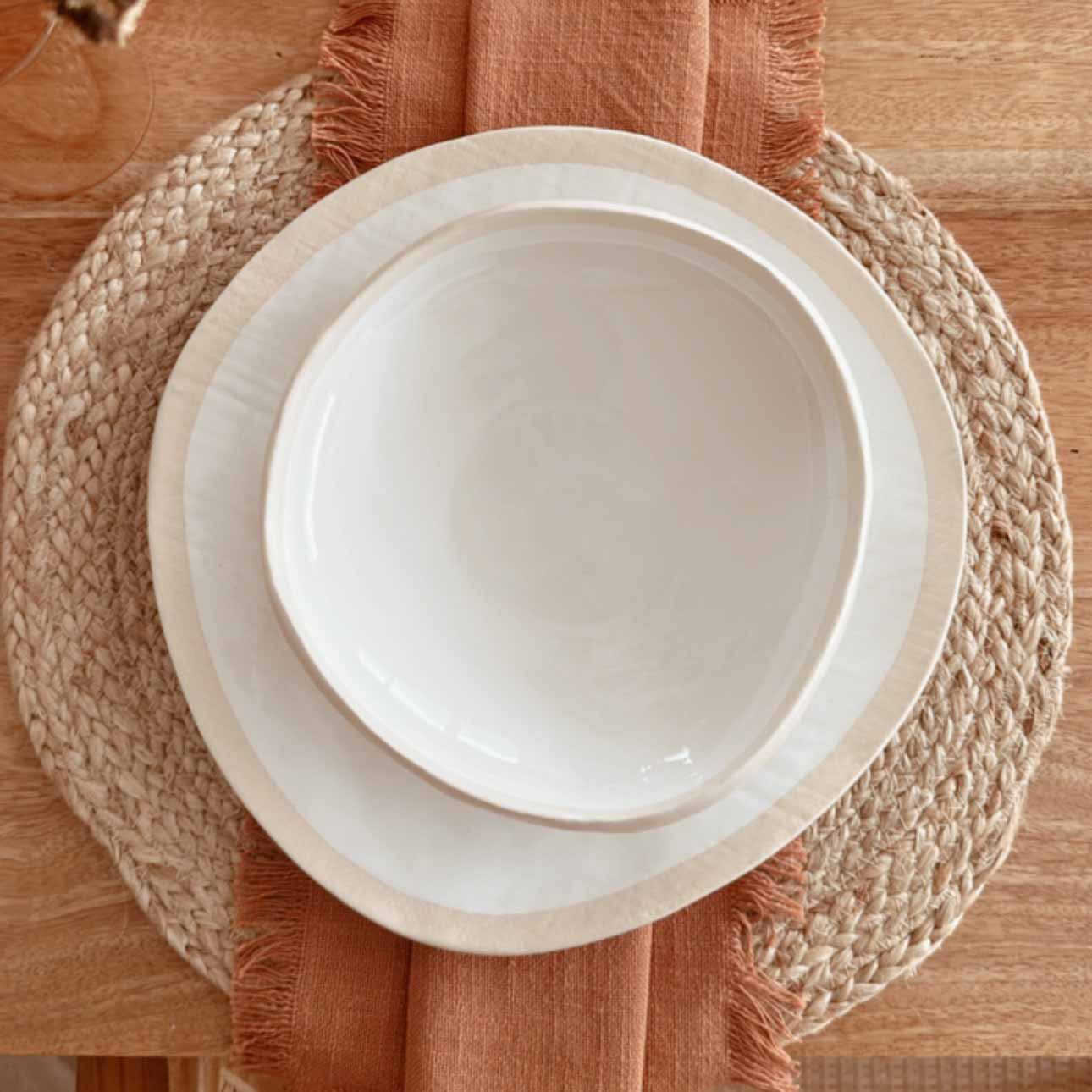 Organic Linen Dinner Plate - Image 6
