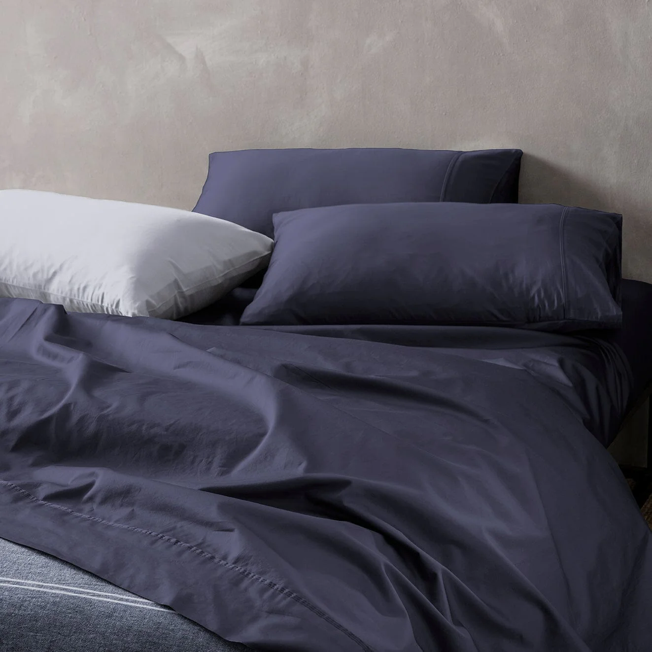 Pure 500 TC Egyptian Cotton Navy Sheet Set - Image 3